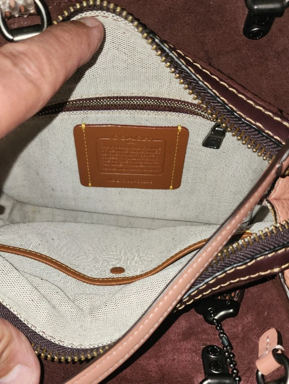 Coach 1941 Rogue 25  In Melon. Pebbled Leather with Genuine Snakeskin Handles.